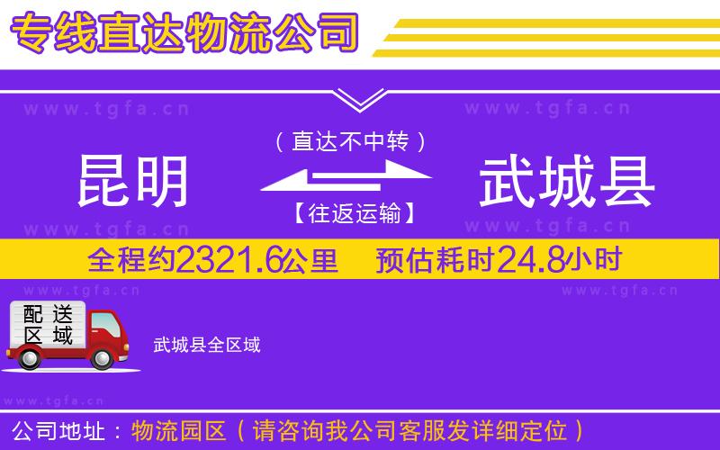 昆明到武城縣物流專線